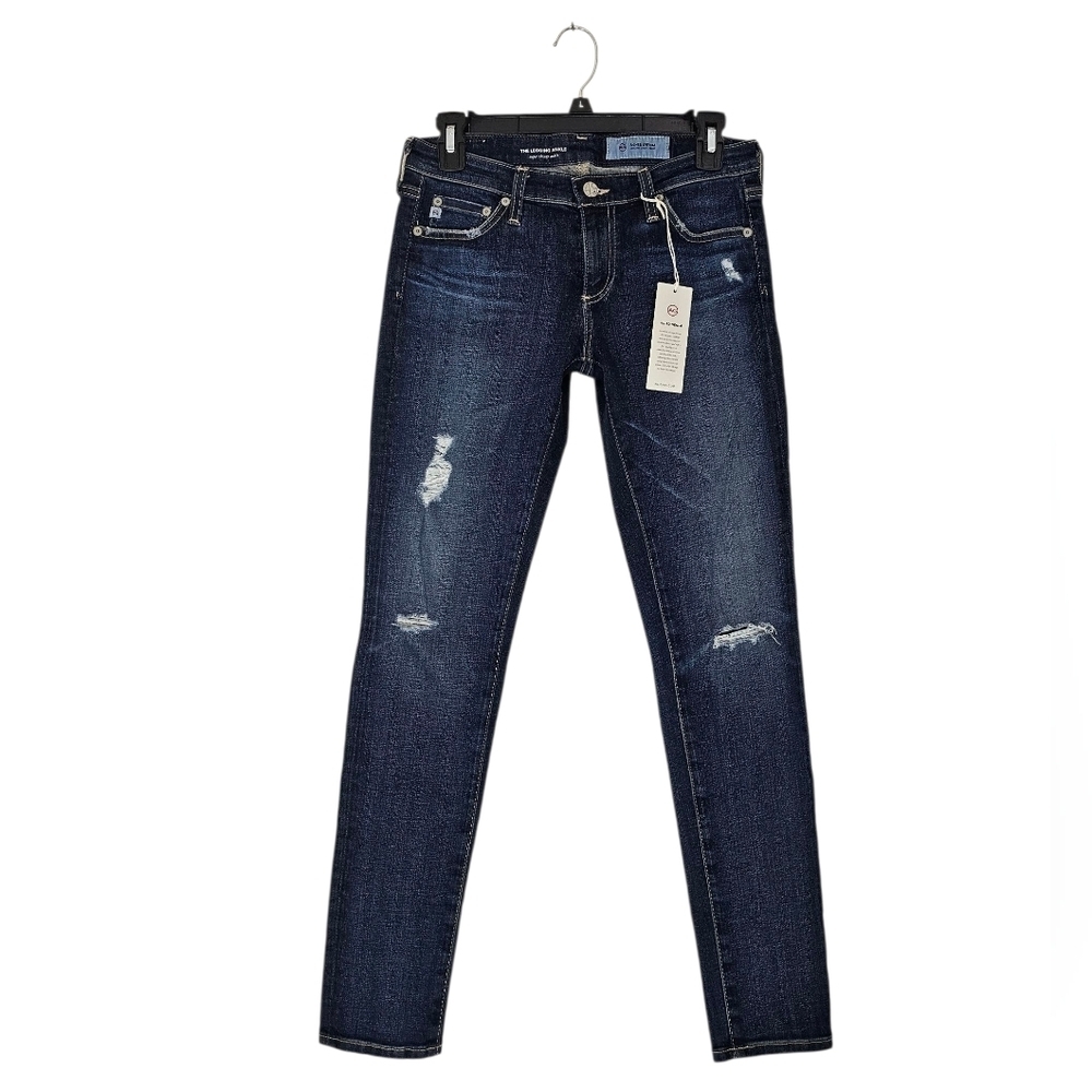 Adriano Goldschmied The Legging Ankle Super Skinny Distressed Blue Jeans 27 NWT